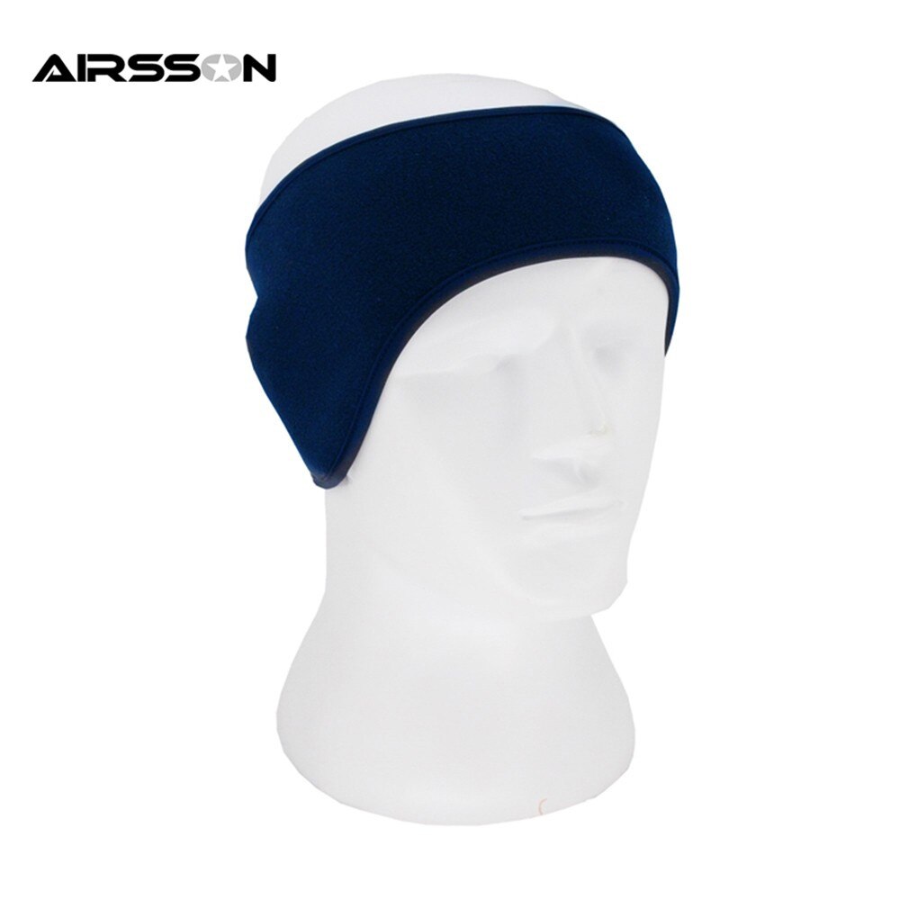 Diadema para ciclismo al aire libre, orejeras de lana cálidas de invierno, protección contra el viento para los oídos, tapa con gancho y lazo para la cabeza para hombres y mujeres: Blue