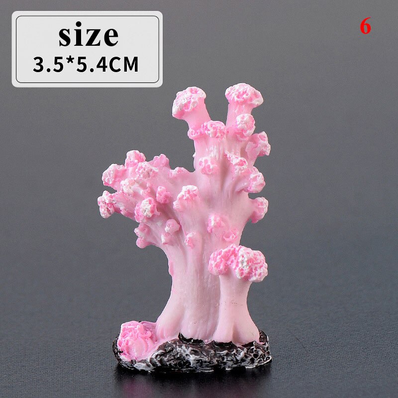 Colorful Resin Aquarium Artificial Coral Reef Decoration Fish Tank Coral Stone Landscape Ornament Aquarium Accessories 10 Styles