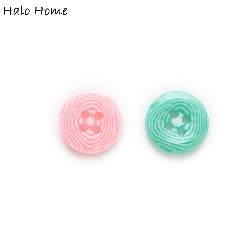Stely 50 Stuks Gemengde Ingebed Inline Patroon Hars 4 Gaten Naaien Kleding Resin Knoppen Scrapbooking Card Making Diy 13mm