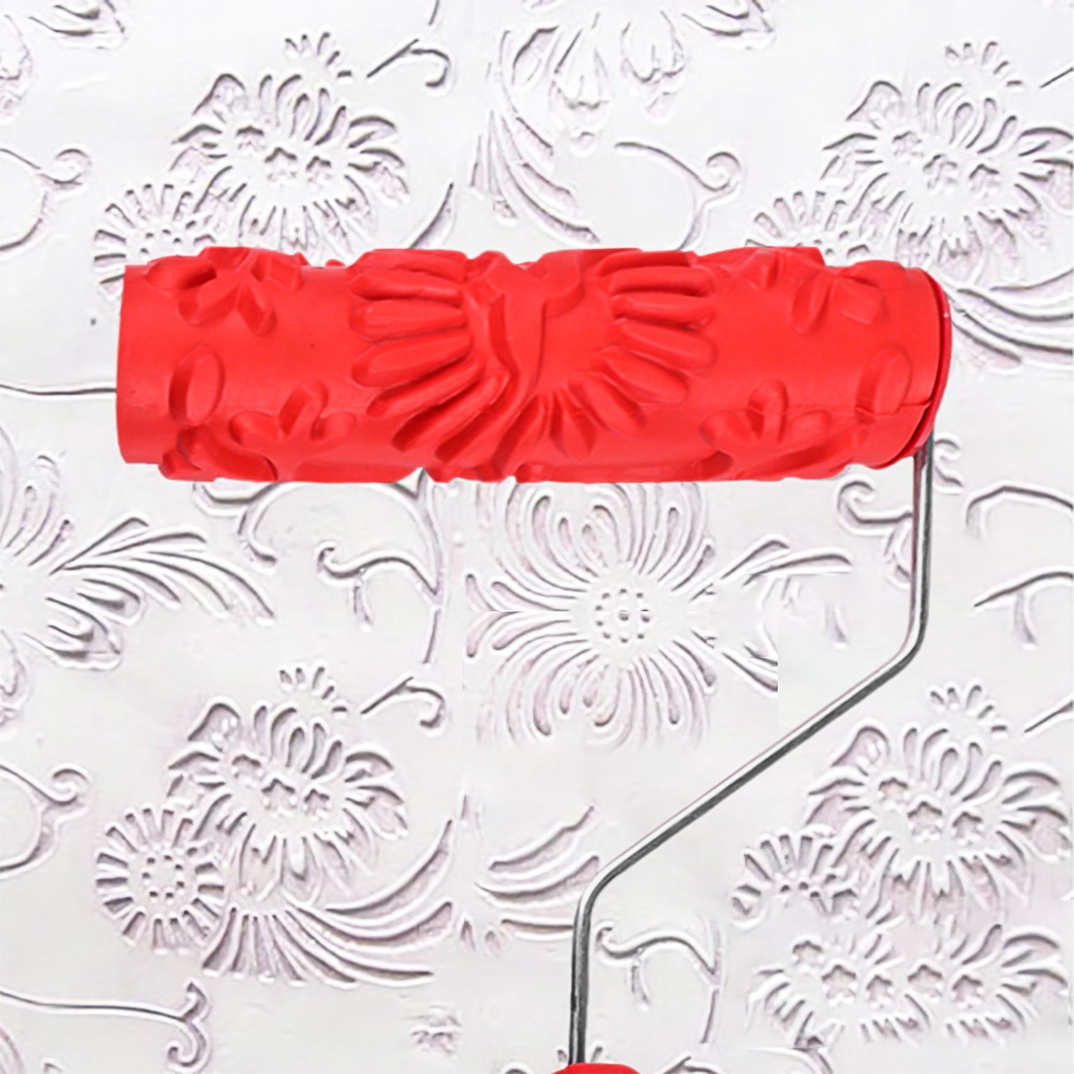 ANENG Bloemen Hout Patroon Schilderen Roller Graan Schilderij Rubber Met Handvat Muurschildering DIY Decoratie Tool