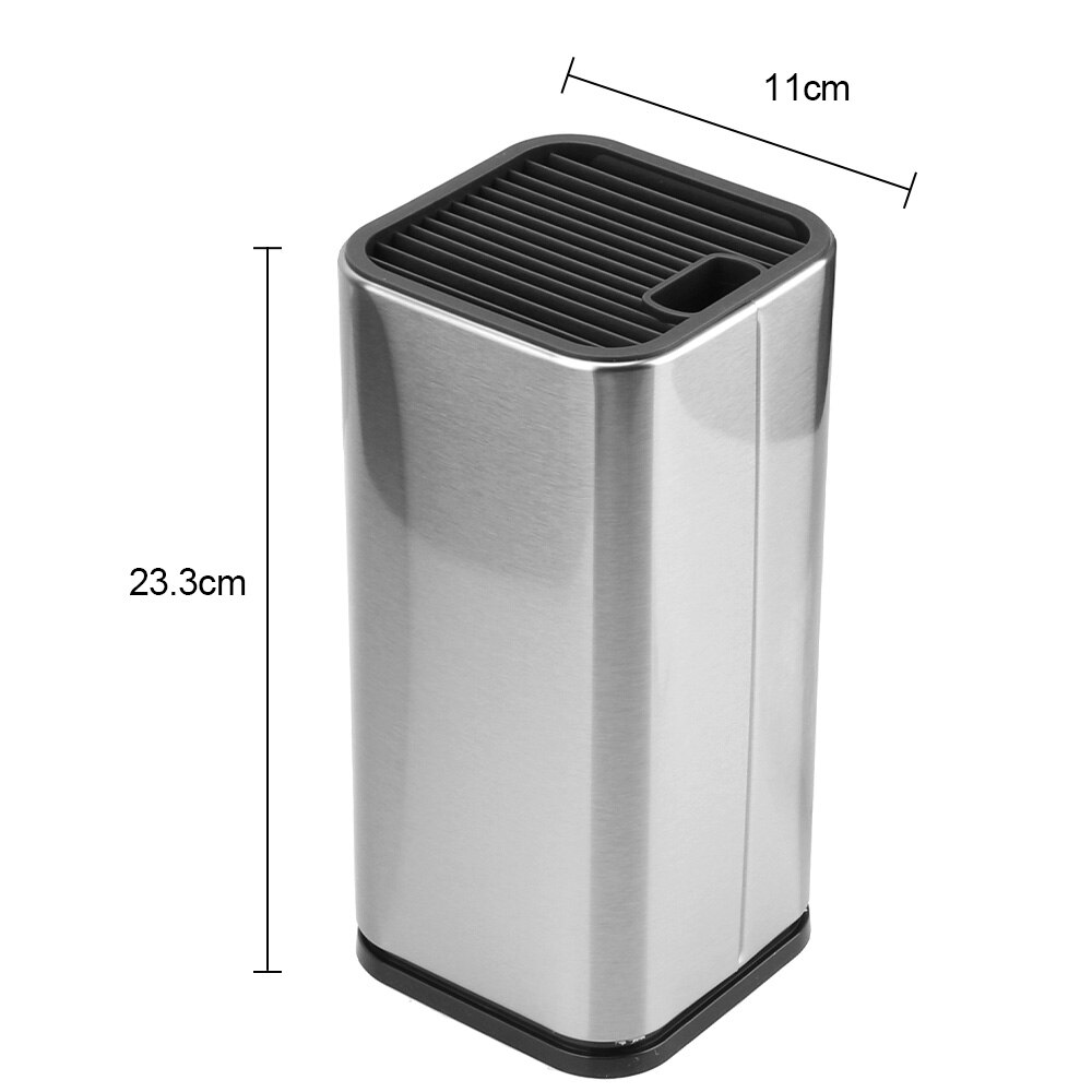 Kitchen Bar Knife Storage Block Knife Stand Holder Block Kitchen Accessories Kitchen Tools Stands for Knives: silver L