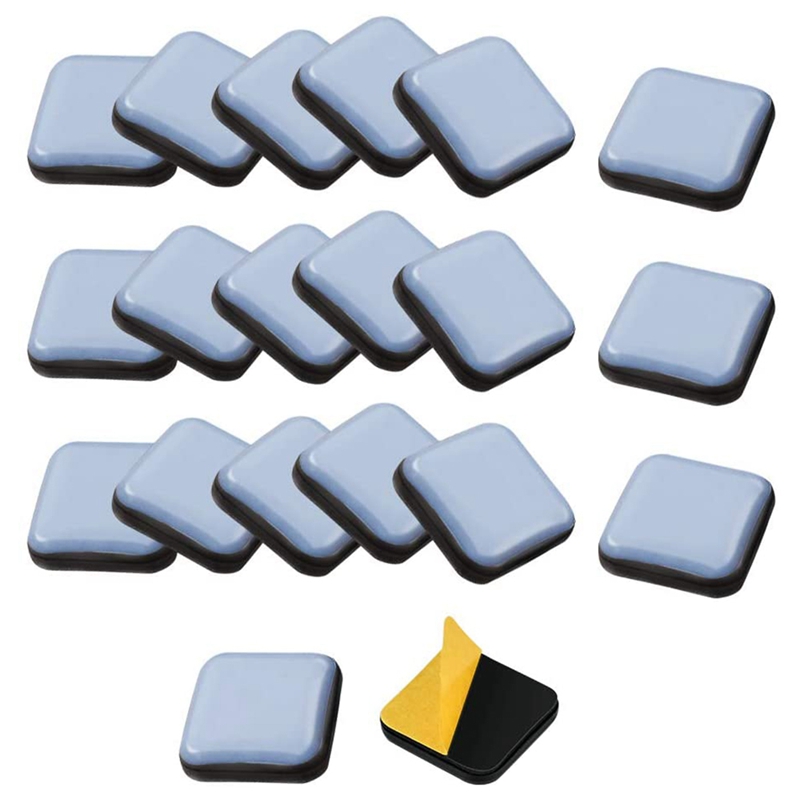 20 PCS Furniture Gliders Slider 25 x 25 mm PTFE Self Adhesive Furniture Moving Pads Square for Furniture Easy Movers: Default Title