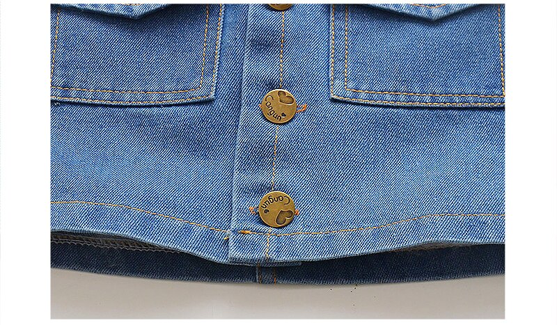 Zomermeisjes rok baby denim rok kinderen a-lijn rok kinderen broeken streetwear jeans zak drukknoop 2 to 7 jaar