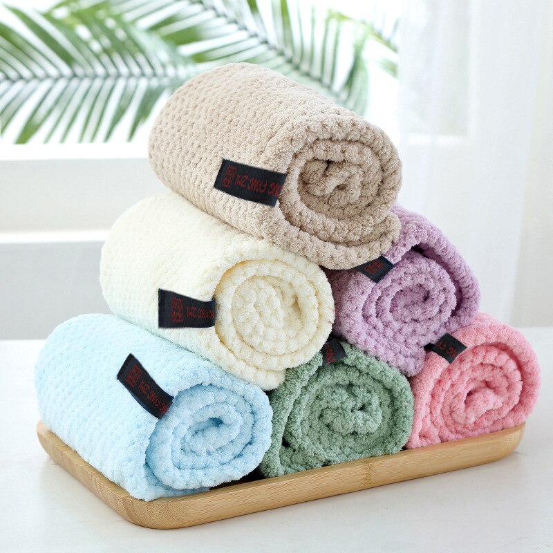 Toalla para el cabello con botón, turbante de microfibra para secado rápido, gorro de cabello seco para adultos, Toalla de baño para después de la ducha para niña, cabello largo, 1 ud.
