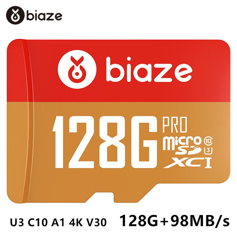 Biaze USB-C Card Reader 16G 32G 64G 128G 256G TF Card OTG Memory Card Adapter for Laptop Phones Type C Micro SD Card Reader C10: Class 10  128G