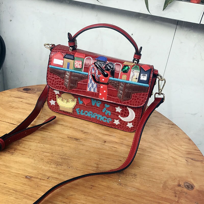 Kleine dames pu leren handtassen dames portemonnees schoudertas dames vintage crossbody tassen voor vrouwen: Rood