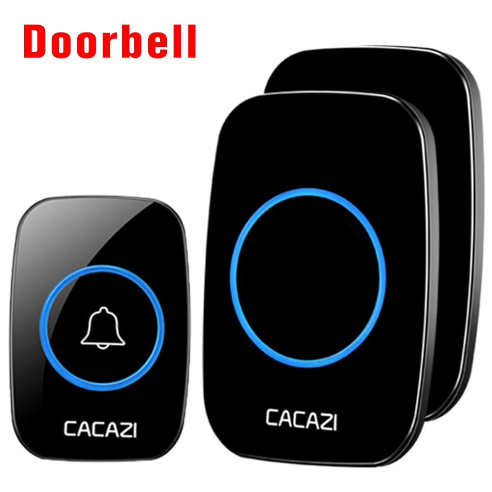 Home Wireless Doorbell Smart Calling Bell Waterproof 300M Remote Battery Button 60 Chimes 5 Volume Intelligent Door Bell Chime