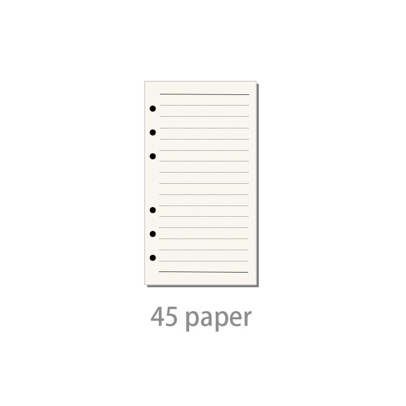 A6 soft PVC 6-ring binder cover with flashing transparent notebook zipper bag loose-leaf core book with snap button close binder: A6 notebook 45