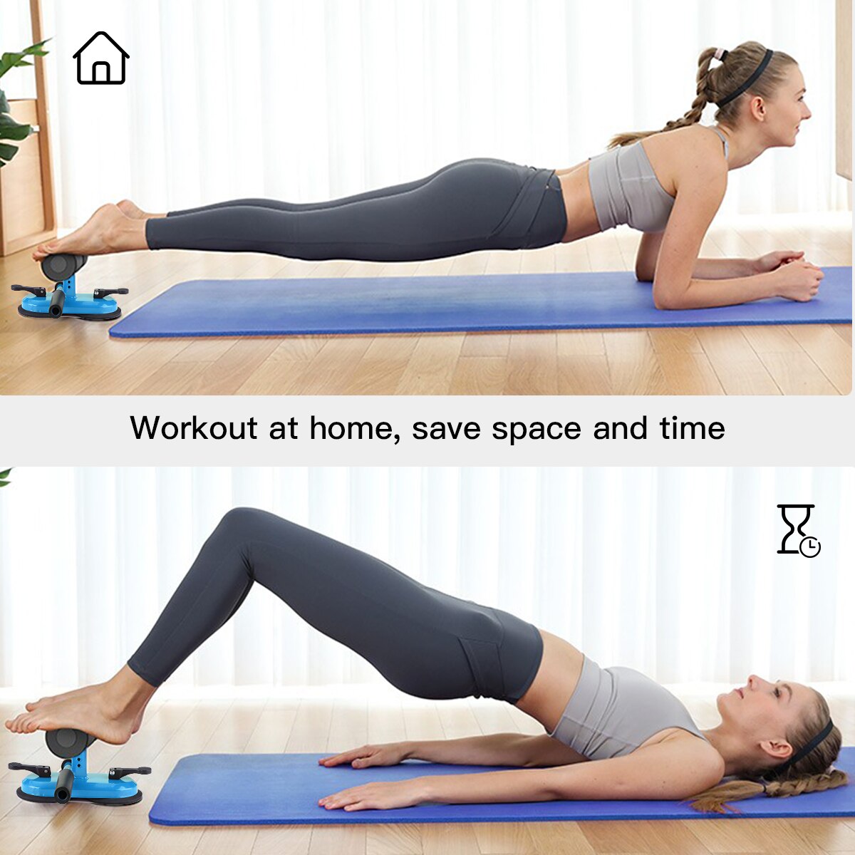 Tomshoo justerbar selvsugning sidde op barer abdominal kerne træning styrketræning situp hjælpe bar stå til hjemmet gym