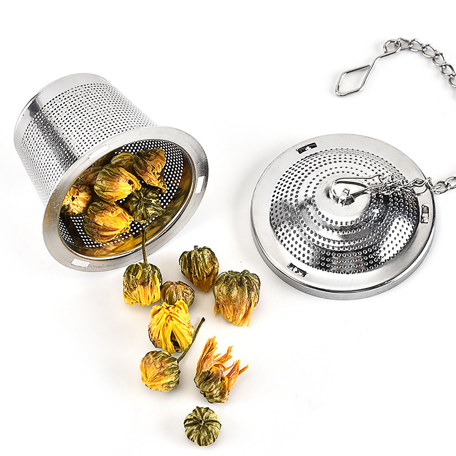 Boule à Thé En Acier Inoxydable 5.1 Cm Avec Emblème Renard – Infuseur à Thé En Vrac Avec Chaîne