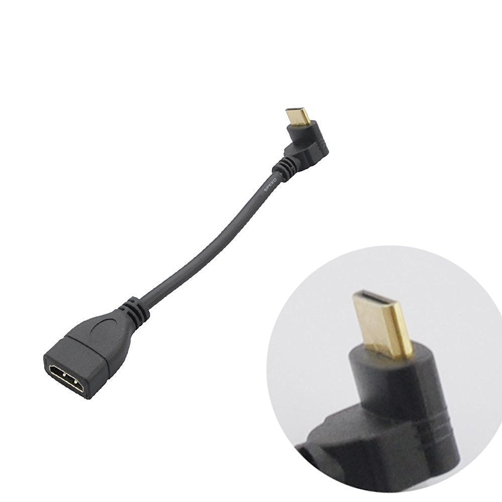 17 CM Ad Alta Velocità di 90 Gradi Mini HDMI Up-verso il Maschio a HDMI Femmina Cavo Adattatore del Connettore (Fino-verso)