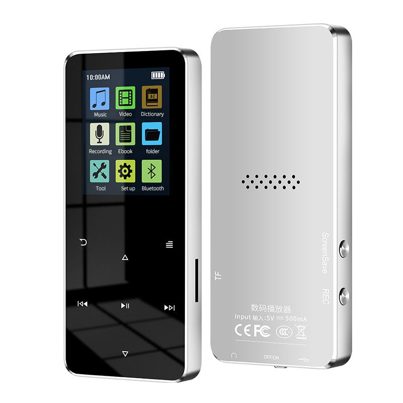 Baladeur MP3 16 go avec haut-parleur intégré, lecteur de musique HIFI sans perte, compatible Bluetooth, lecteur mp4 avec Radio FM, 2022: Sliver 4G