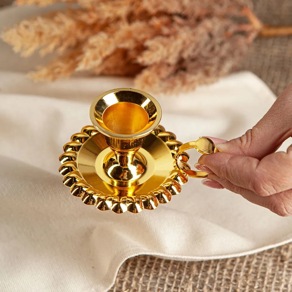 Candelabro ortodoxo de 40x70mm, encimera de latón con mango "felicidad inespesa"