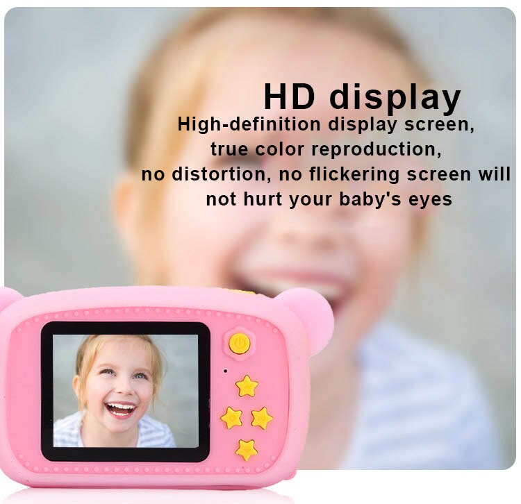 Child camera HD digital Dual camera 2 inch cute cartoon Kid Camera toys children birthday 1200w child toys Camera