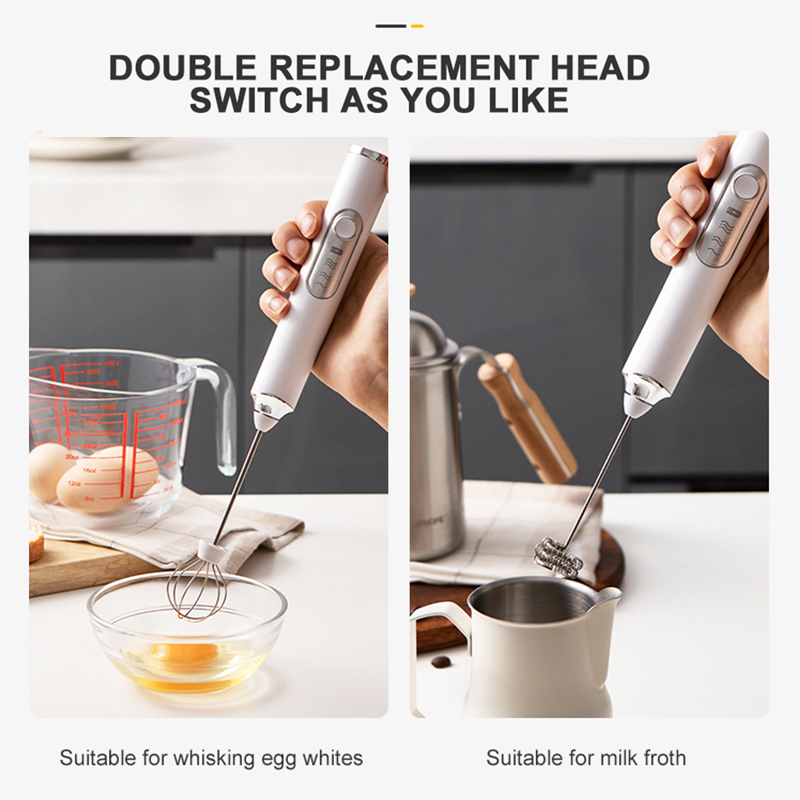 Handheld Electric Milk Frother Egg Beater Coffee Frother With USB Charger Cake Tool For Cappuccino Kitchen Mixer Multifunction