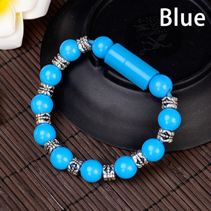 Bracelet de chargeur intelligent, bijoux, perles, poignet, USB, câble de données de charge Invisible, Compatible avec IPhone Type C Android: 1 / Android