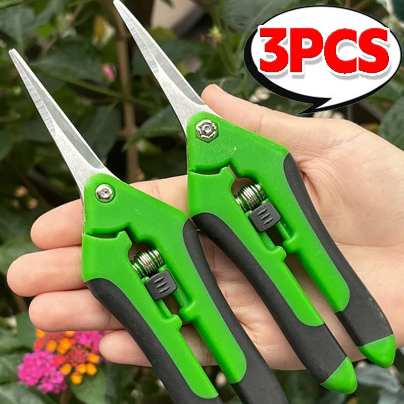 1/3Stck Gartenarbeit Beschneiden Schere Garten Schere Hand Prun Multi-verwenden Prun Scher Trauben Obst Baum wählen Topf pflücken Schere Werkzeug