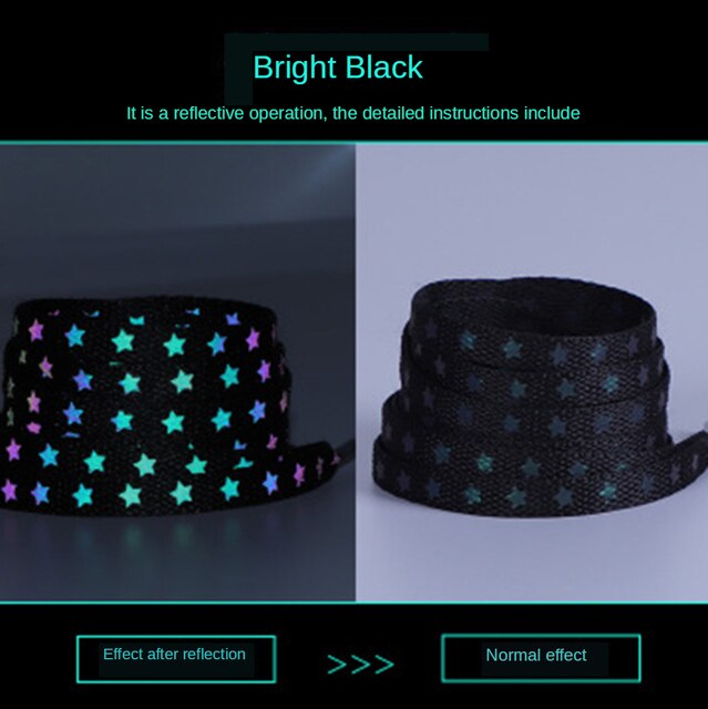 Cordones reflectantes holográficos de doble cara, cordones planos reflectantes de alto brillo para zapatillas deportivas, novedad: a1