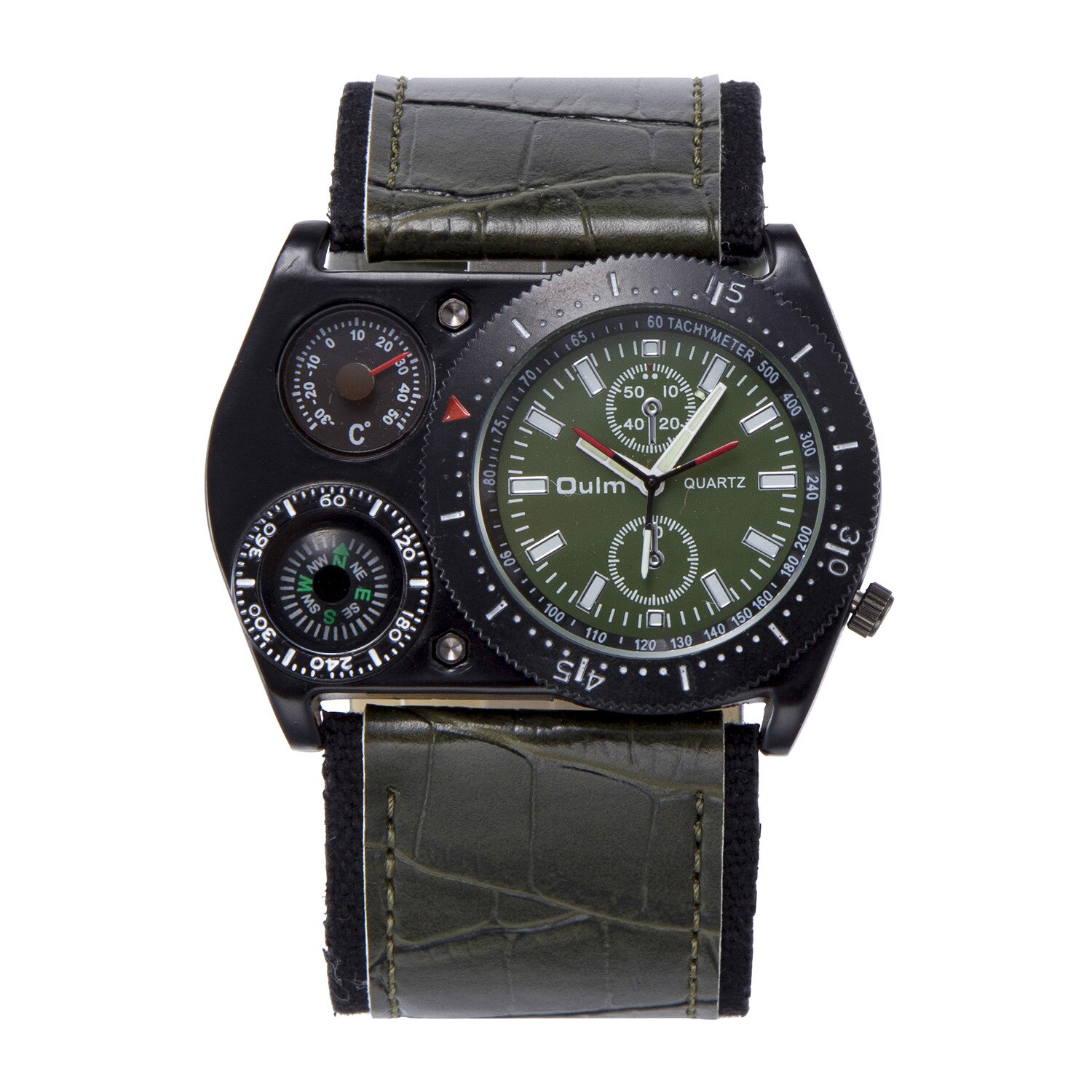 OULM4094 Herenmode Horloge Outdoor Sport Thermometer Kompas Multifunctionele Horloge