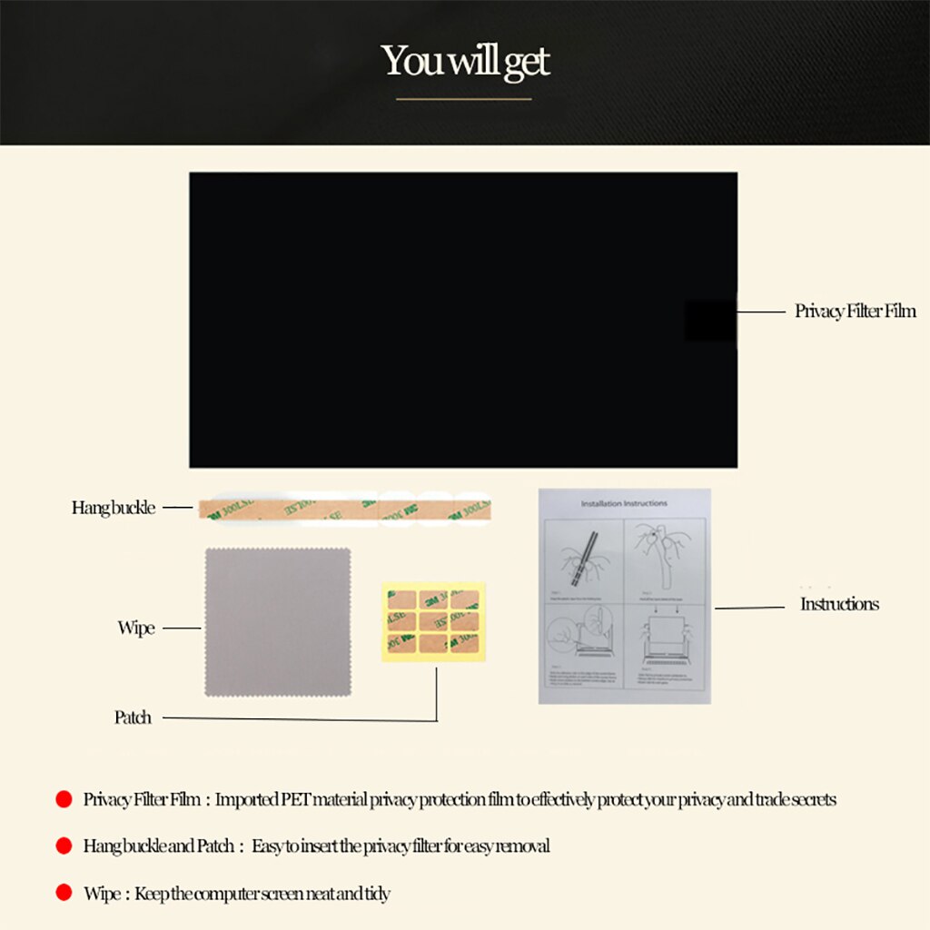 15.3 pollici 16:9 33.87cm * 19.05cm filtro Privacy per Laptop proteggi schermo antiriflesso pellicola protettiva per Monitor per Computer portatile