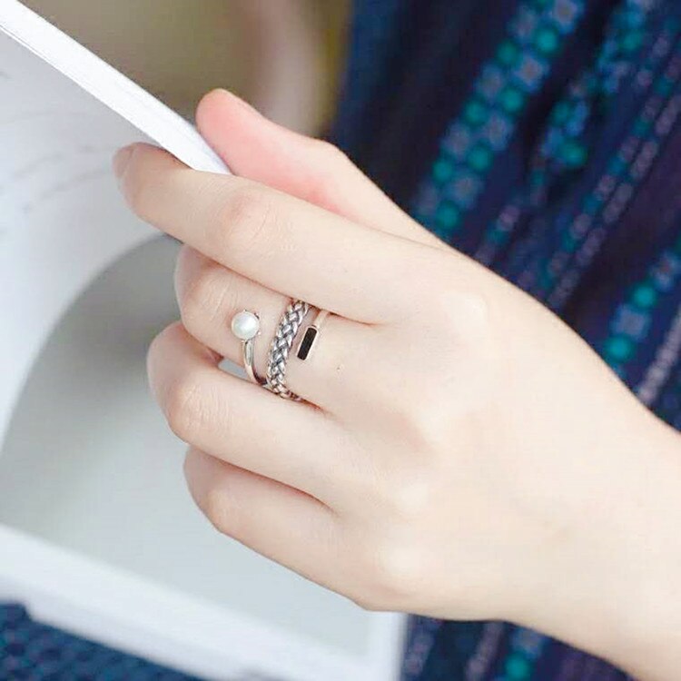 Bohemien Punk Jahrgang Multi-schicht Ringe für Frauen Silber Farbe Schmuck Mädchen Einstellbare Größe offen Finger Ringe