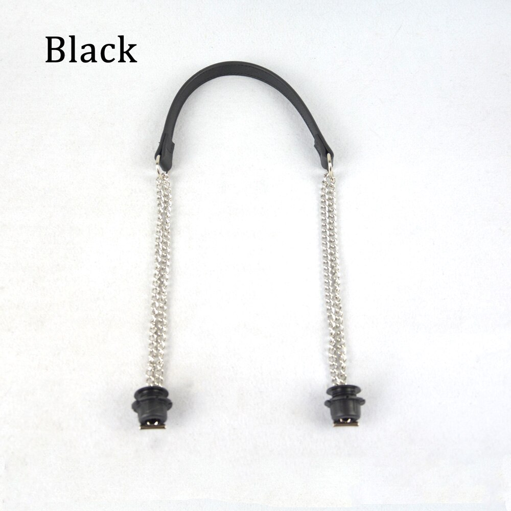 Tanqu 1 Stuk Obag Zilveren Lange Dubbele Ketting Ot T Obag Handvatten Voor Obag Eva O Tas Bakken Vrouwen Tas schouder Handtas: Black