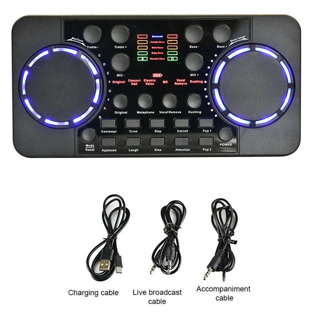 Sound Mixer Board, Voice Changer Geluidskaart met Meerdere