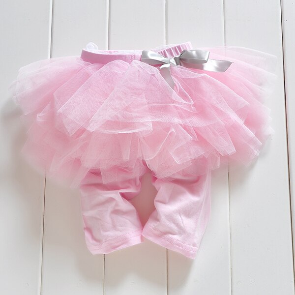 bébé fille Culottes Leggings gaze pantalon fête jupes nœud Tutu jupes 3 couleurs: Rose / 3M