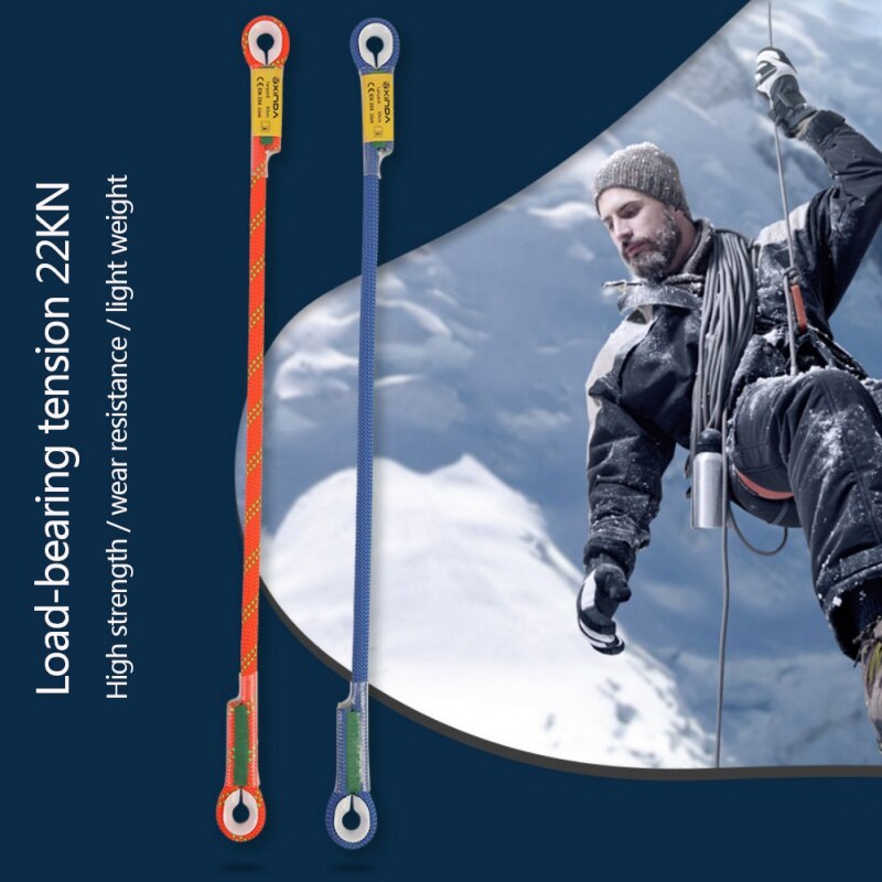 Berufs Klettern Rettungs Schlüsselband Schutz Auge-zu-augen Schlinge Schleife 10,5mm Abseilen Seil Bergsteigen Zubehör