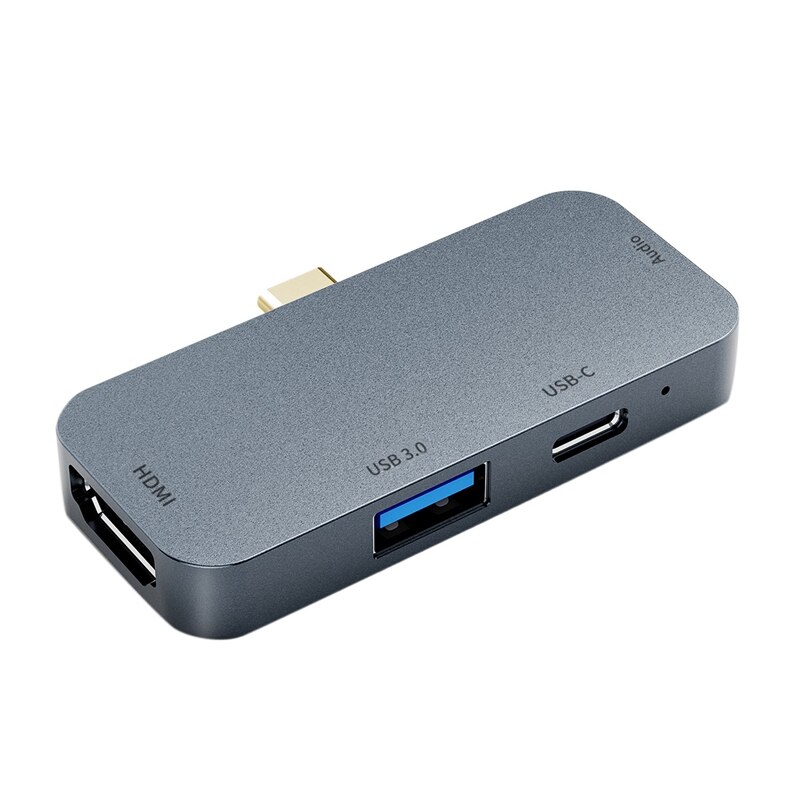 Usb c hub 4 em 1 tipo-c a 4k hdmi 60w pd carregamento docking station hub usb3.0 transferência rápida para ipad mac pro laptops