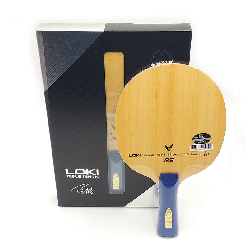 Loki v5rs lâmina de carbono para tênis de mesa, raquete profissional de ping-pong de 5 camadas, ofensivo