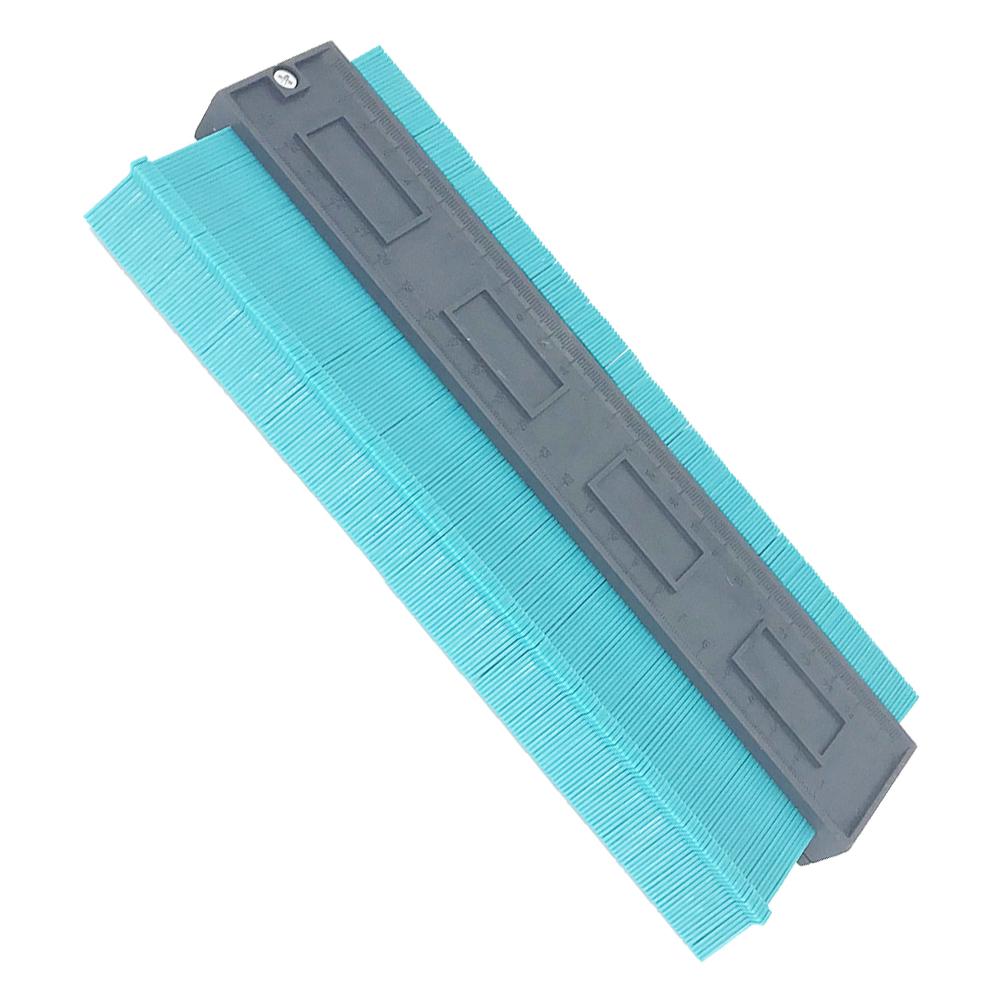 5/6/10inch Profile Measuring Tools Deep Duplicator Tiling Laminate Woodworking Multi-functional Irregular Plastic Gauge Contour: Green 10 inch 25cm