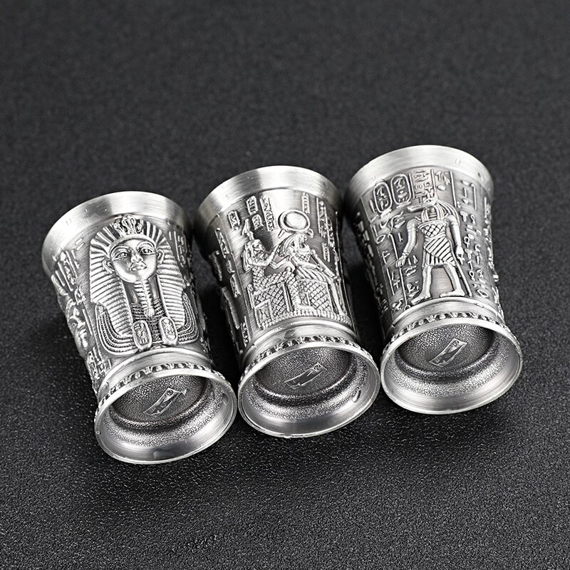 Retro klassinen egypti myytti shot lasi hopeinen viina cocktail viinilasi viski tuoppi lasi