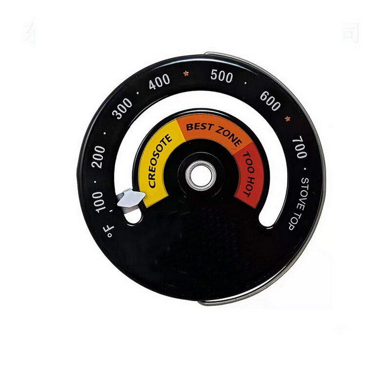 Termómetro magnético de estufa de madera, ventilador para hogar, termómetro de cocina, sensibilidad del hogar, herramienta para horno de barbacoa, triangulación de envíos: A