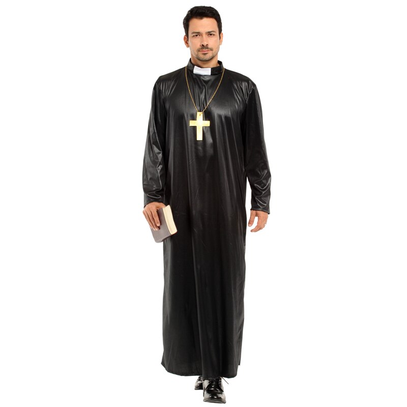 Adulte Noble homme d'église missionnaire prêtre Costume Cosplay pour hommes fête pâques Halloween Costumes déguisement