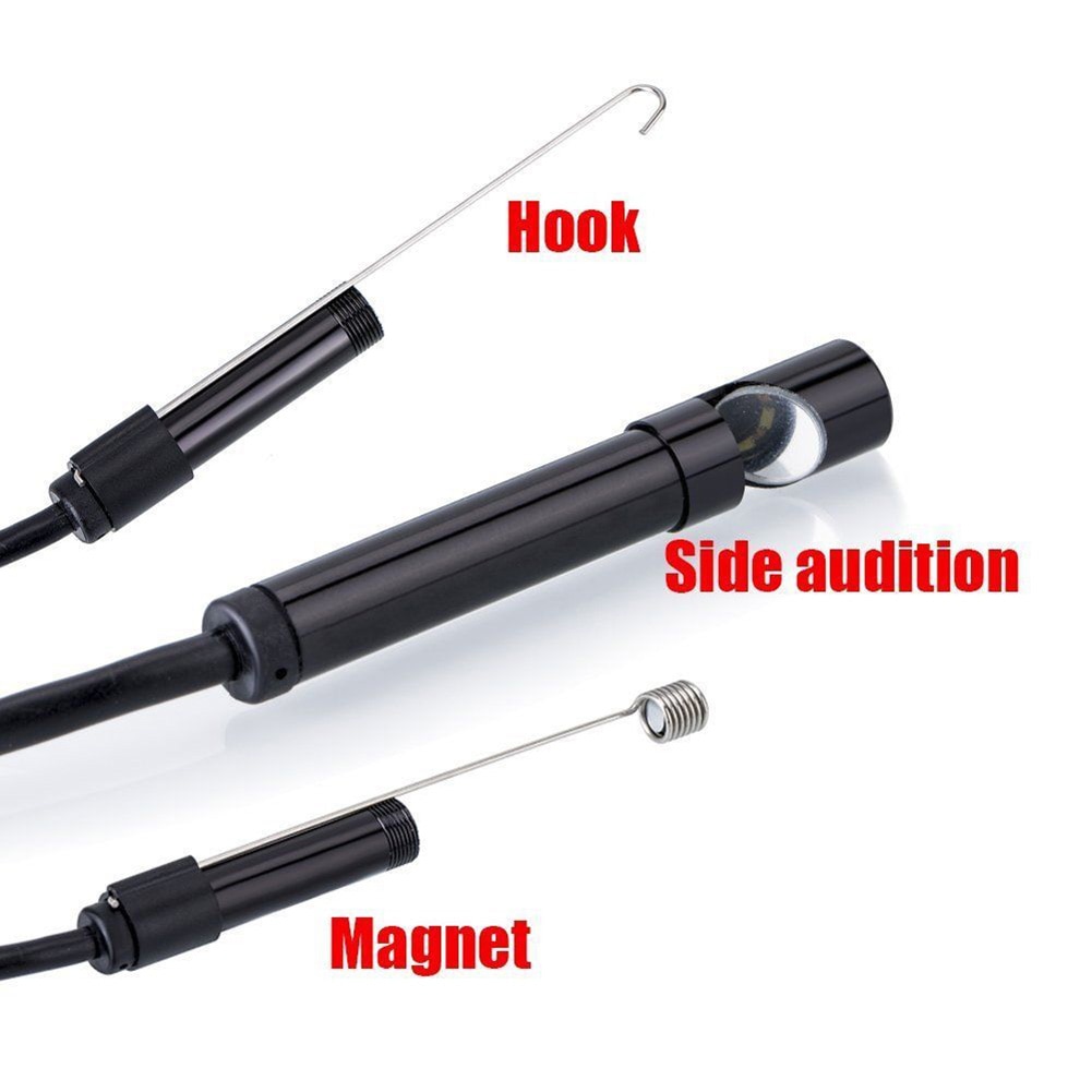 1 PC Plumber Pipe Inspection Camera Endoscope Video Waterproof Sewer Drain Cleaner UK Mini USB Endoscope 6 adjustable white LED