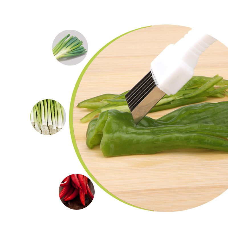 1pc lök grönsaksskärare skivare multi chopper salladslök kök kniv strimla verktyg skiva bestick matlagning verktyg