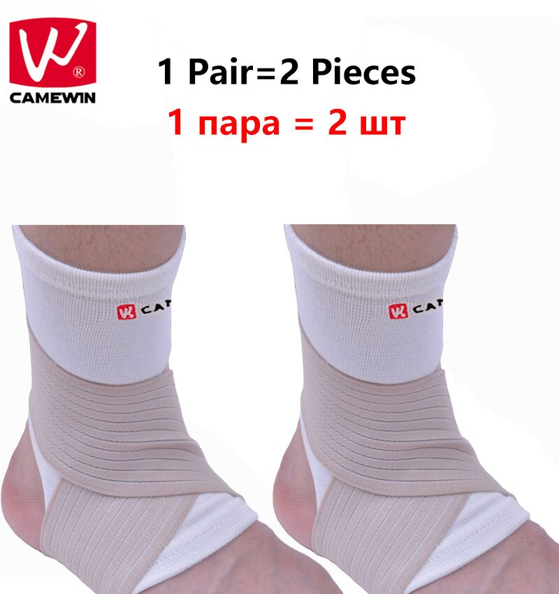 CAMEWIN 2 pièces Support de Cheville Réglable Haute Bande Élastique Tricot Cheville Protecteur Sport Respirant Brace Cheville: White