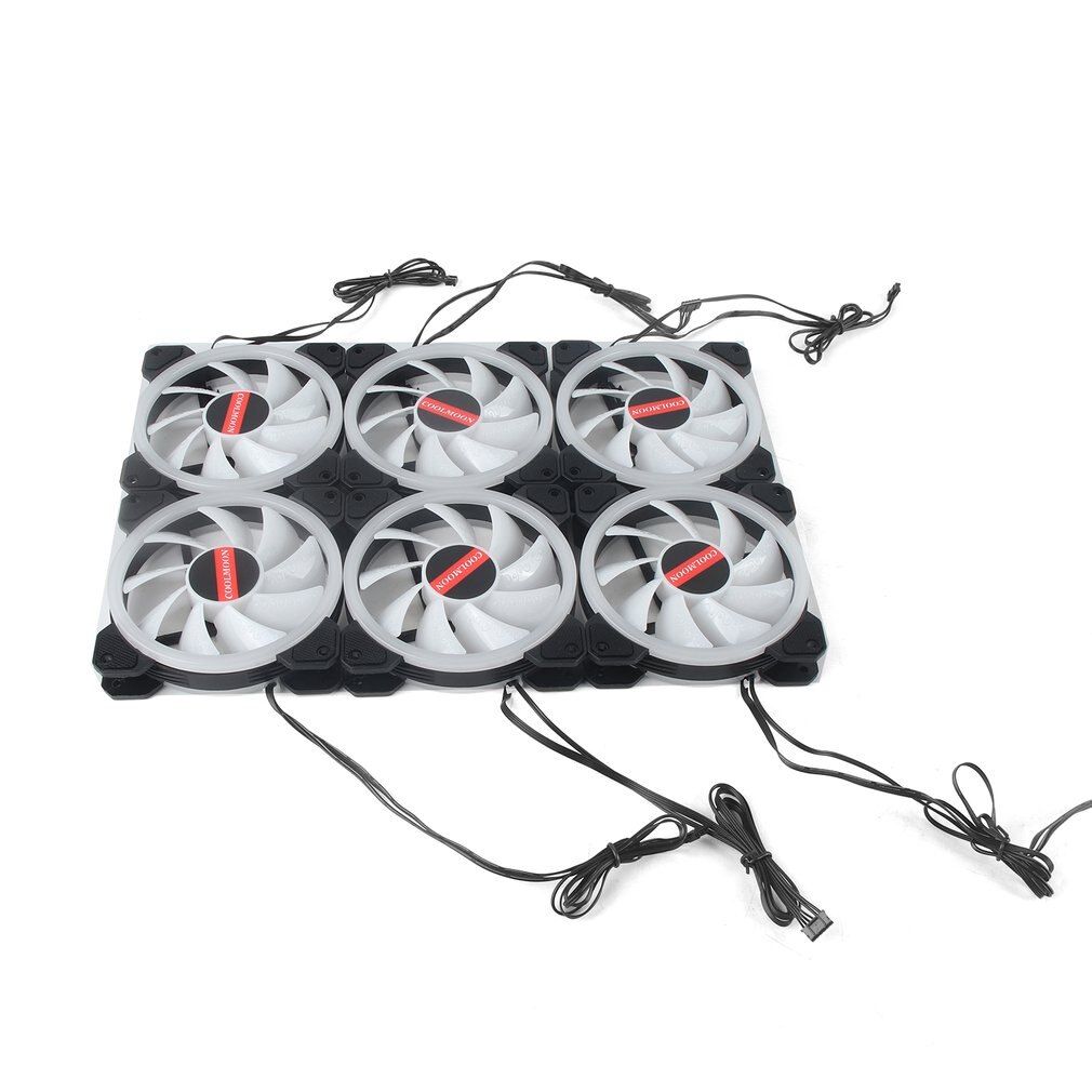 Computer PC Cooler Cooling Fan Double Ring 366 Modes RGB LED 120mm Fan Super Quiet Cooling Fan For CPU High-airflow