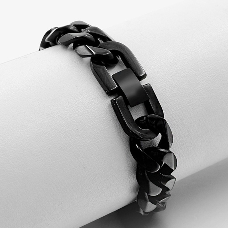 CHIMDOU 21 cm 13mm Coole Edelstahl Pop Punk Felsen Stil Runde Kette Verknüpfung Armbinde Männer schmuck AB713