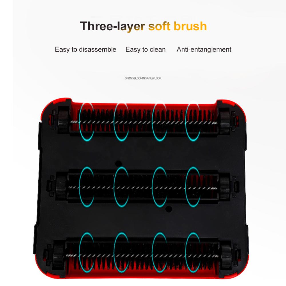 Balai automatique à pression manuelle pour nettoyage de tapis, balai automatique pour tapis de maison et de bureau, dépoussiérage avec brosse