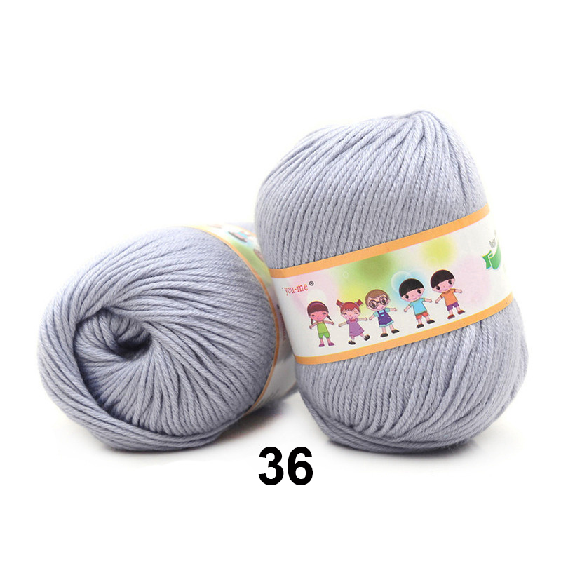 2pcsX50g Gebreid Garen voor Gehaakte Pop Baby Garen T-shirt Katoen Gemengd Garen Ilos Para Tejer Gebreide Estambre Para Tejer: Oranje