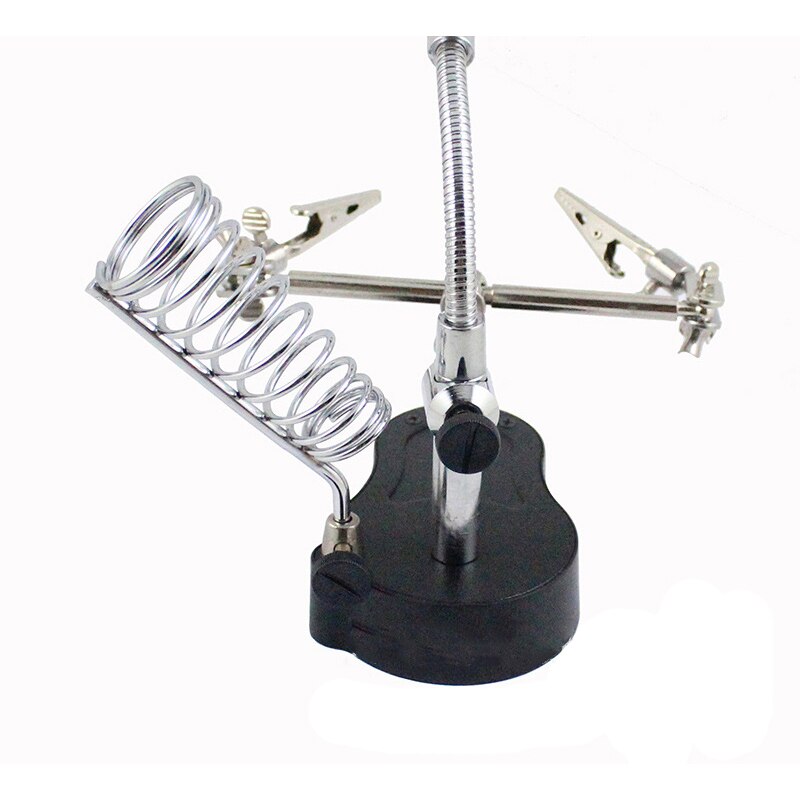 Desktop LED Light Reading Magnifier Electronic Inspection Repair Auxiliary Clip Magnifier 16126-A