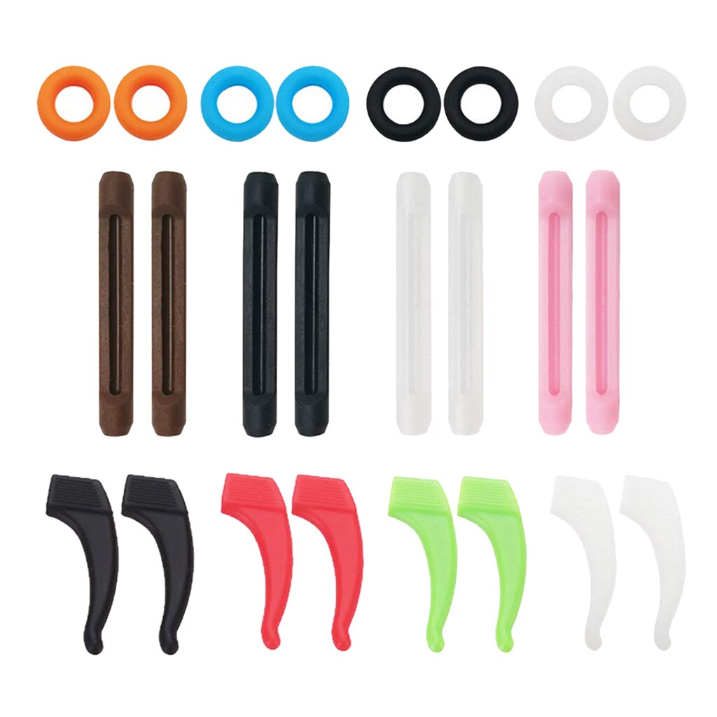 Universele Brillen Vazallen, Siliconen Anti-Slip Ronde Bril Tempel Tips Mouw Eyewear Retainer Oor Grip Haken Protectors