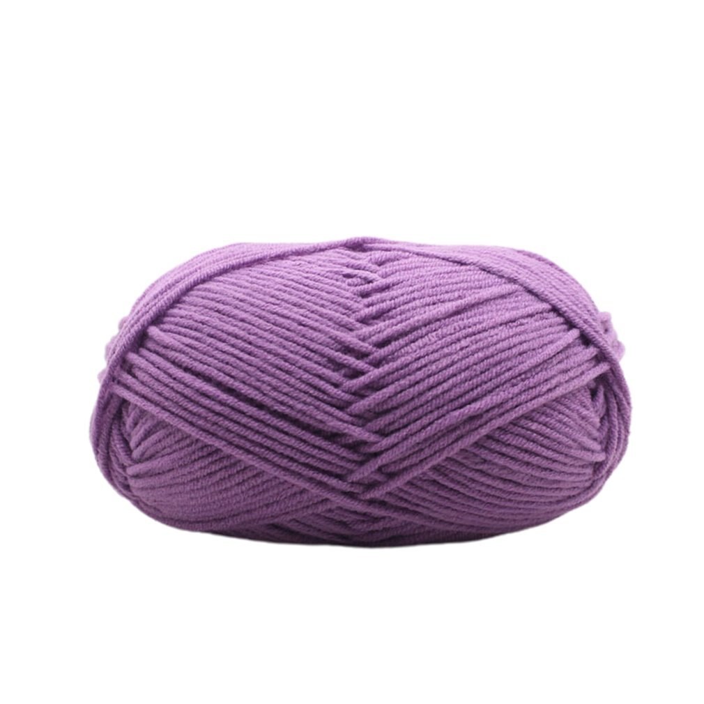 4 strands of milk cotton thread 4 strands of pure cotton hat scarf line blanket medium thick crochet wool: Violet