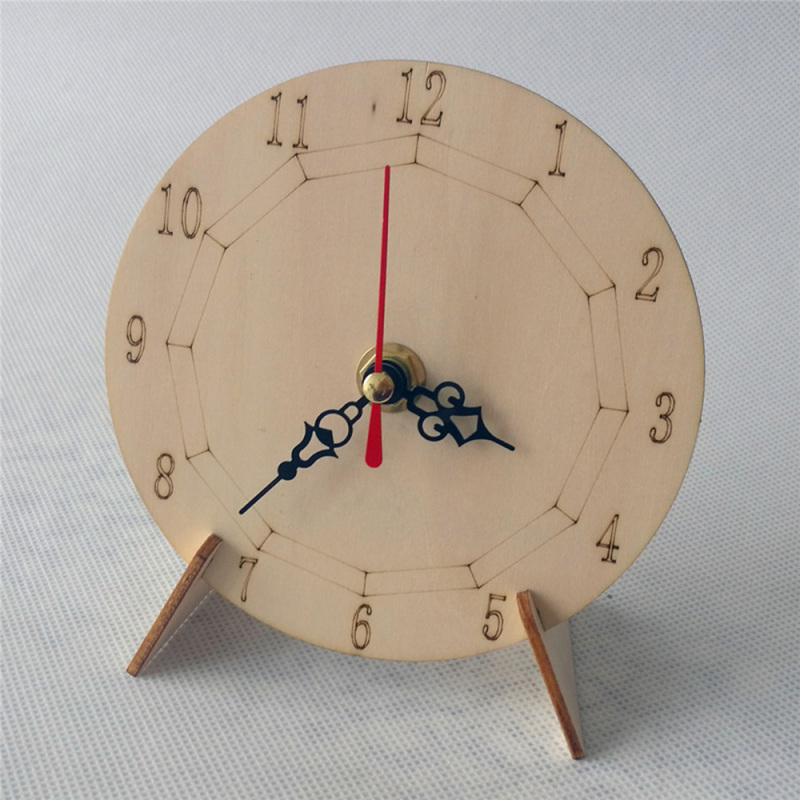 1set Wooden Clock Material Packaging DIY Handmade Craft Home Desk Decor Ornaments