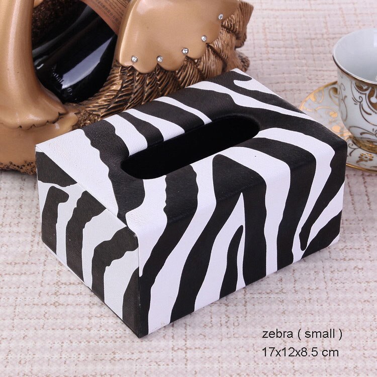 modern rectangular cute tissue box cover car tissue box holder dispensador papel paper dispenser wooden tissue box 519: small zebra