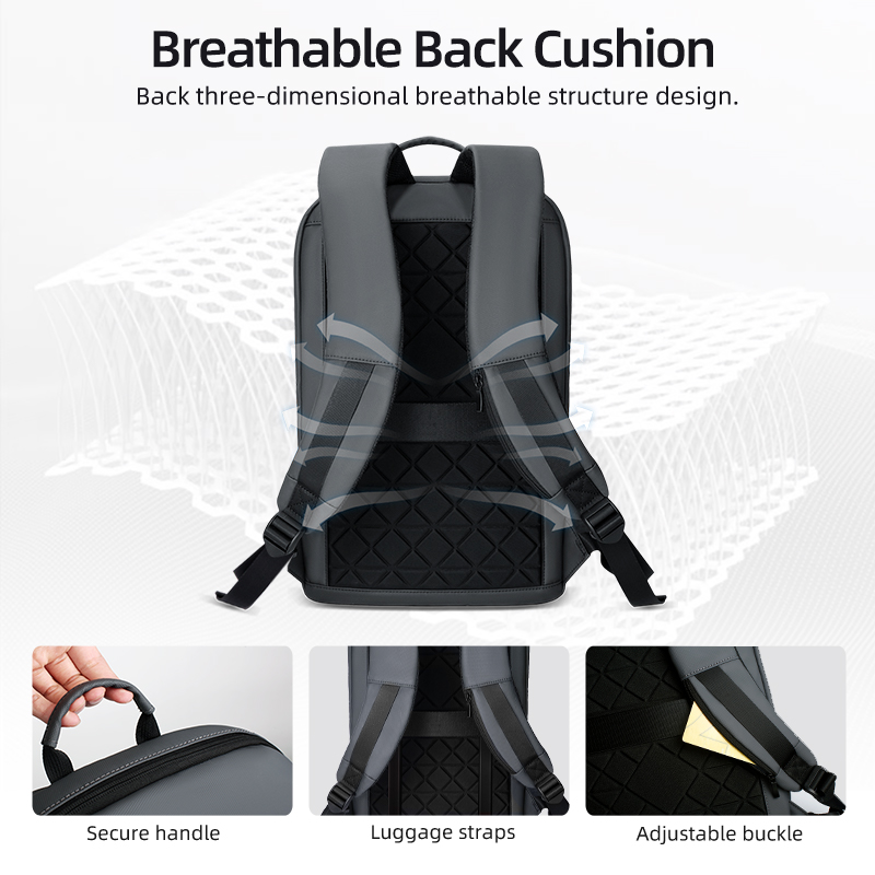 Mochila de trabajo para ordenador portátil Heroic Knight, mochila delgada impermeable multifuncional de 15,6 "17", mochila de viaje de negocios, bolso escolar de para hombre