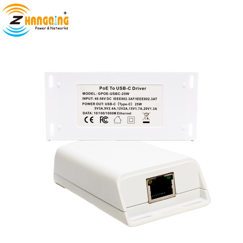 Gigabit PoE to USBC Apapter Splitter power for USB Type C device up to 100M for Nest IQ Macbook Google Wifi