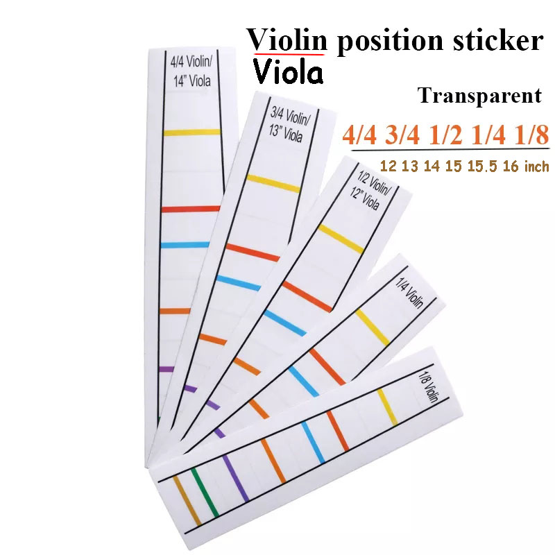 1pc 4/4-1/8 fingerboard sticker violin /viola pitch position sticker no glue finger position sticker practice scale sticker